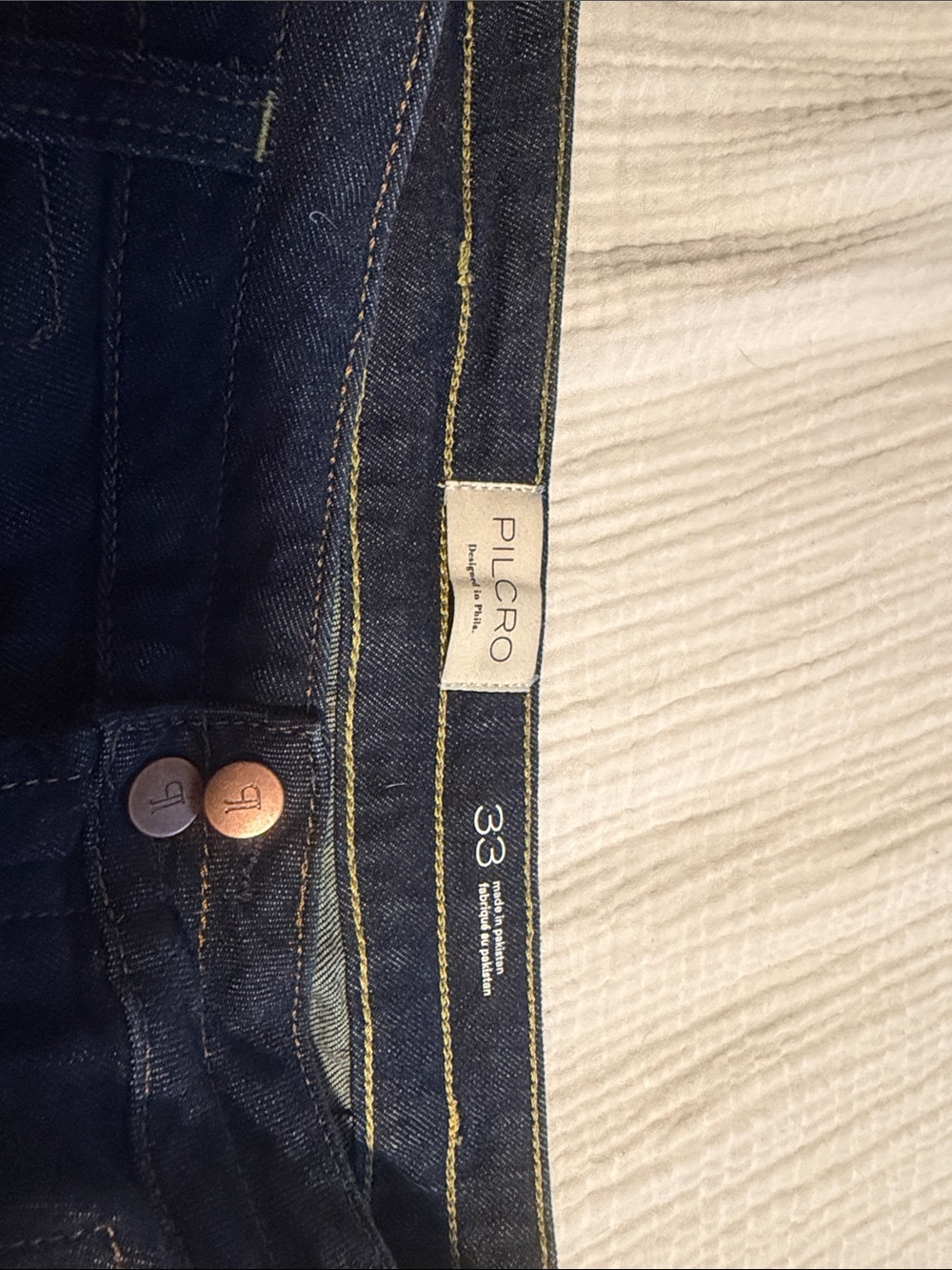 NWOT Pilcro Wanderer Dark Blue Denim Utility Jeans - Picture 4 of 5
